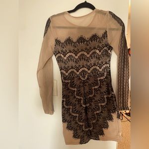 Lacy black womens dress